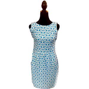 NWOT Jude Connally blue and white dress size S excellent condition!